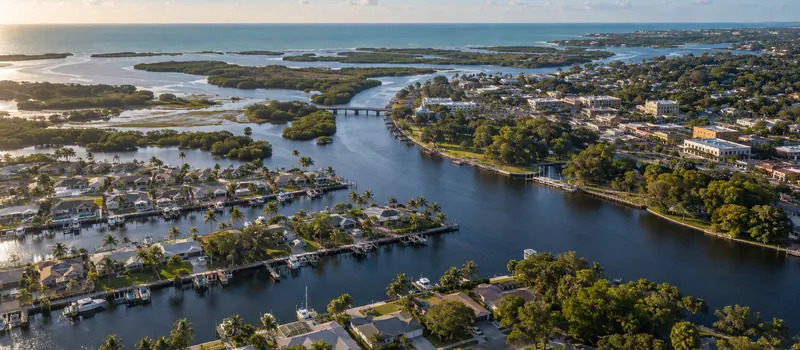 Aerial view of New Port Richey, FL