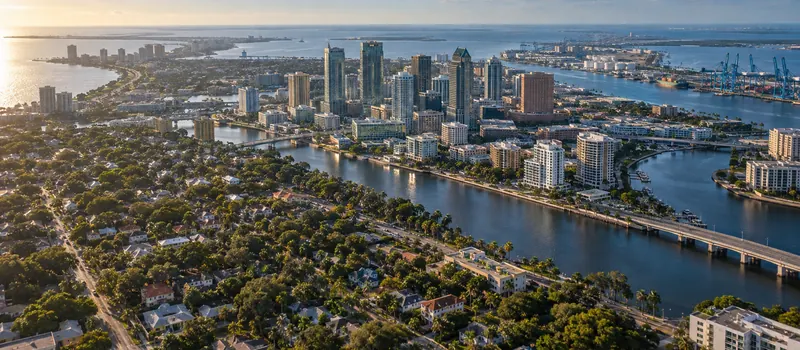 Aerial view of Tampa, FL