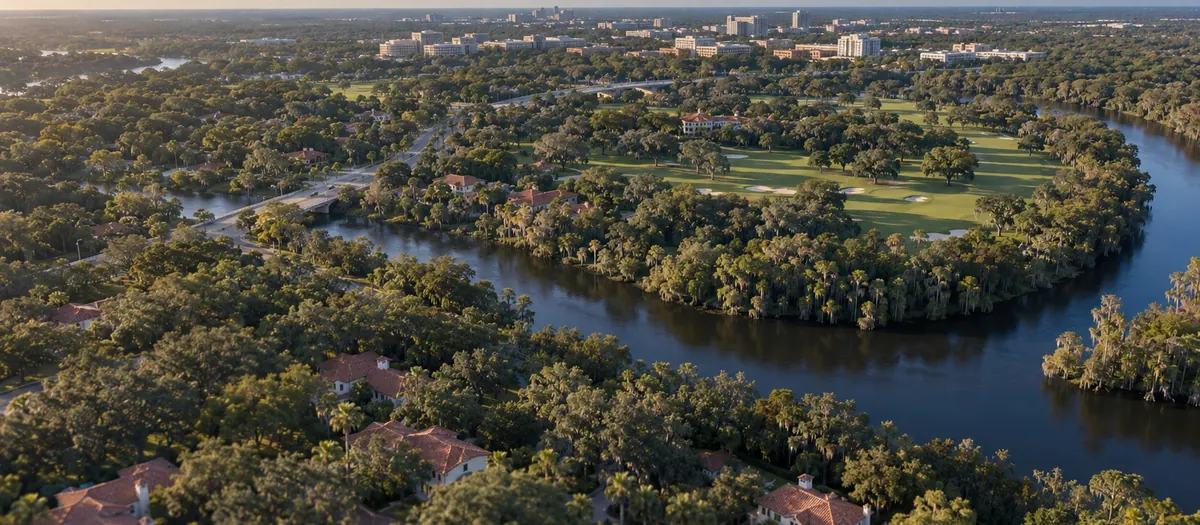 Aerial view of Temple Terrace, FL