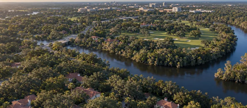 Aerial view of Temple Terrace, FL
