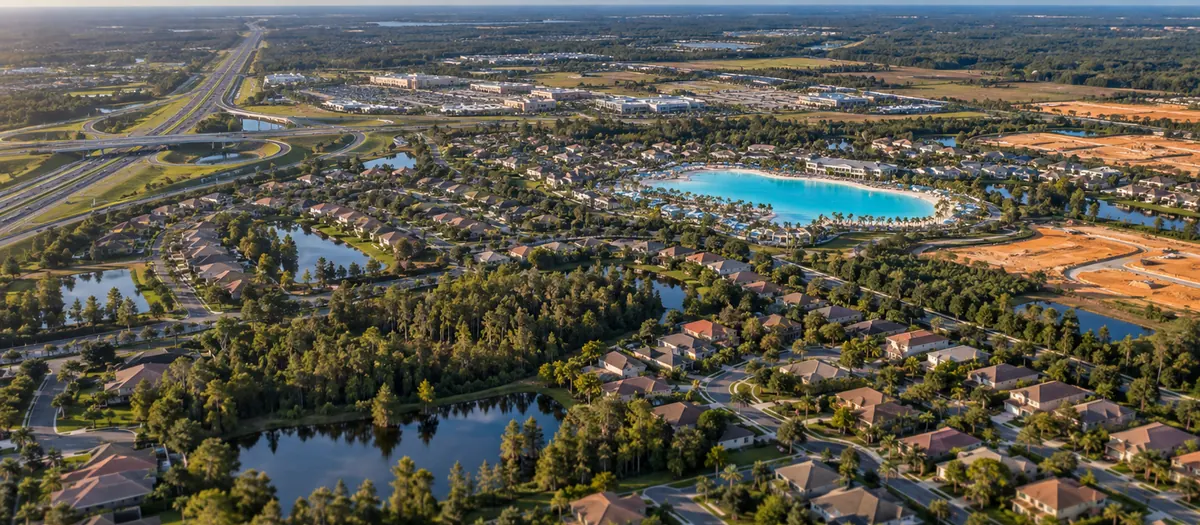 Aerial view of Wesley Chapel, FL