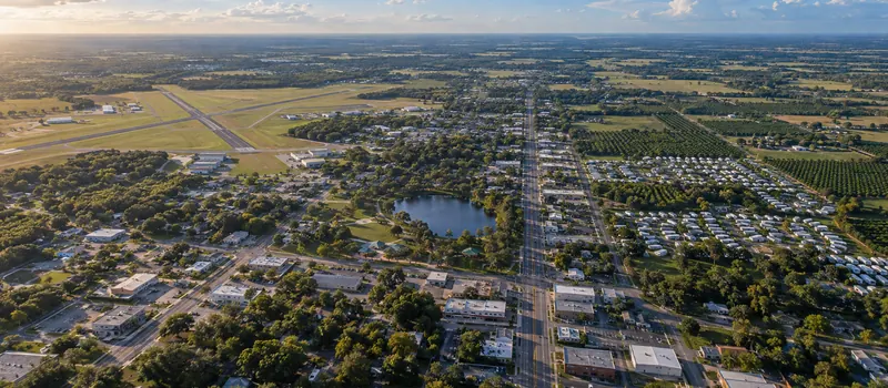 Aerial view of Zephyrhills, FL